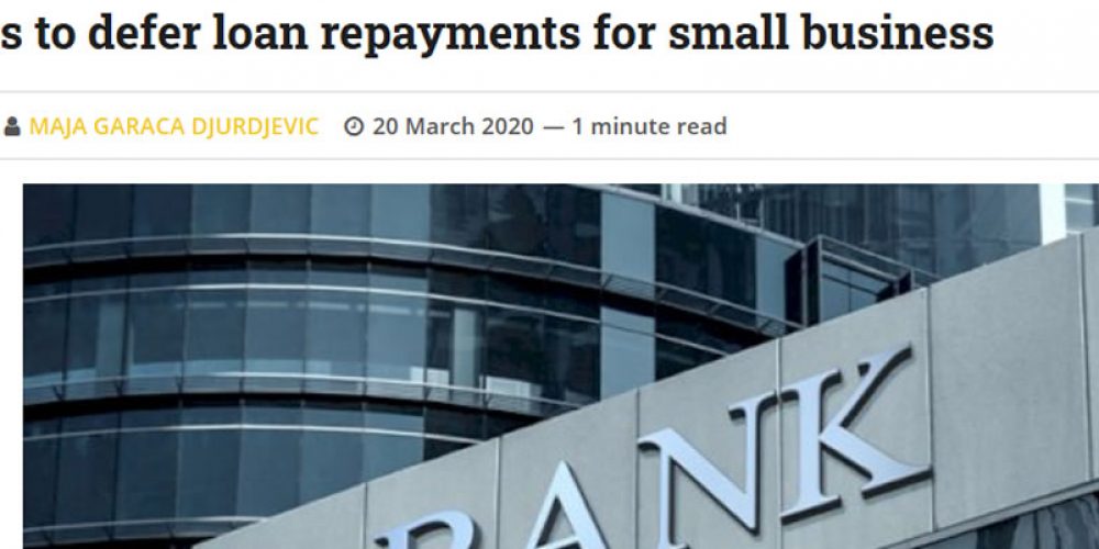 Banks to defer loan repayments for small business