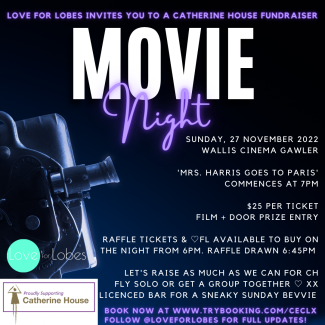 Catherine House Fundraiser Movie Night &#8211; Love for Lobes