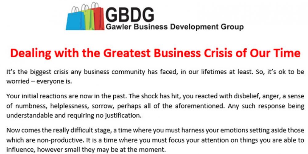 Dealing with the Greatest Business Crisis of Our Time