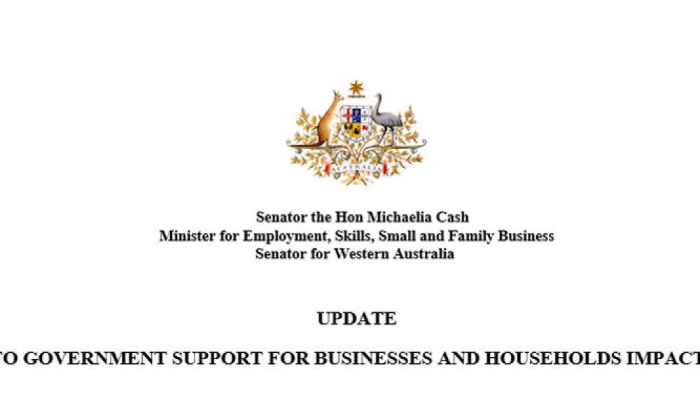 QUICK LINKS TO GOVERNMENT SUPPORT FOR BUSINESSES AND HOUSEHOLDS IMPACTED BY COVID-19