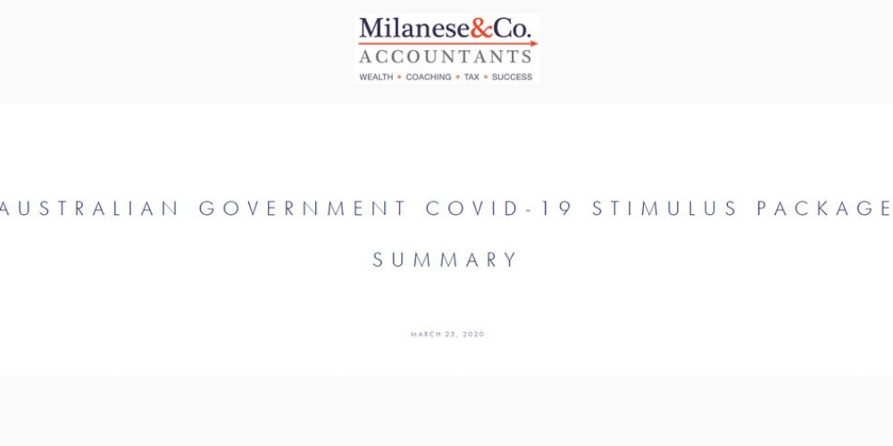 Australian Government COVID-19 Stimulus Package Summary